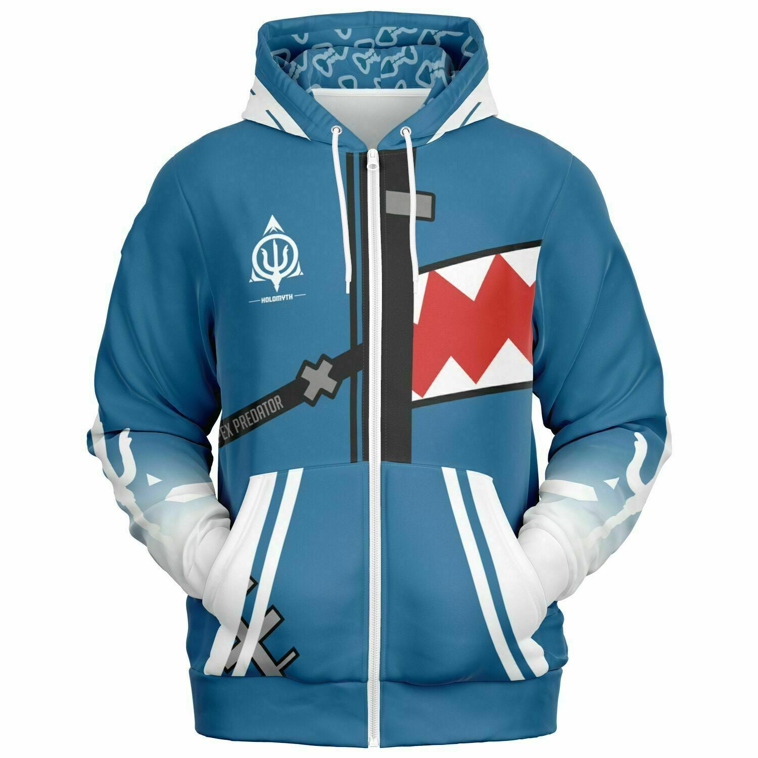 Hololive EN - Gawr Gura Apex Predator Holomyth Zip Up Hooddie