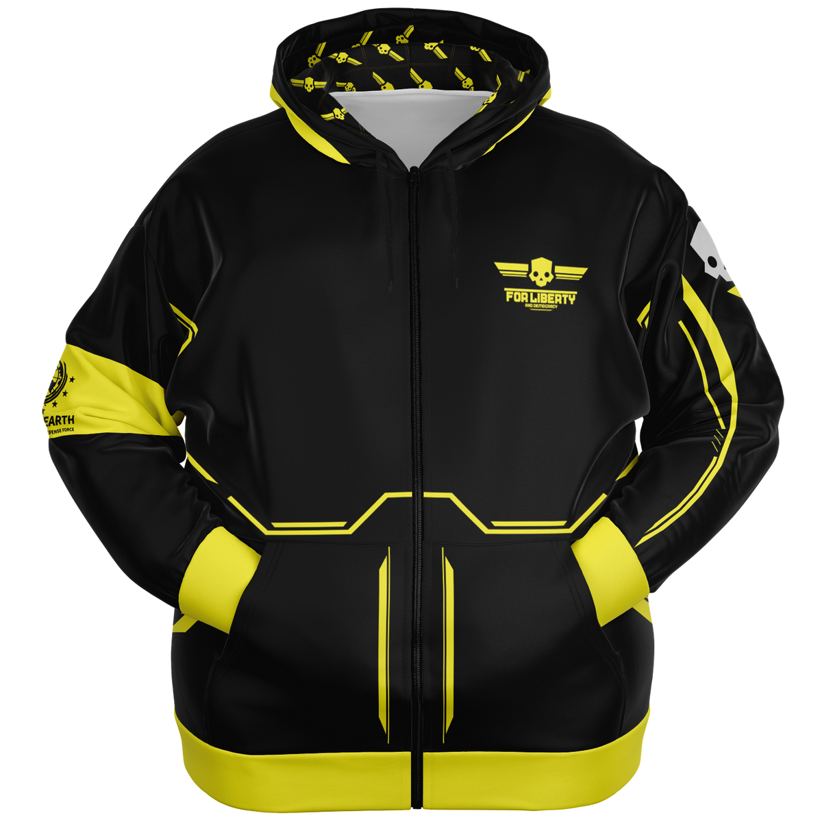Helldivers 2 - For Liberty! Sporty Ver. Zip Up Hoodie Plus Size Options