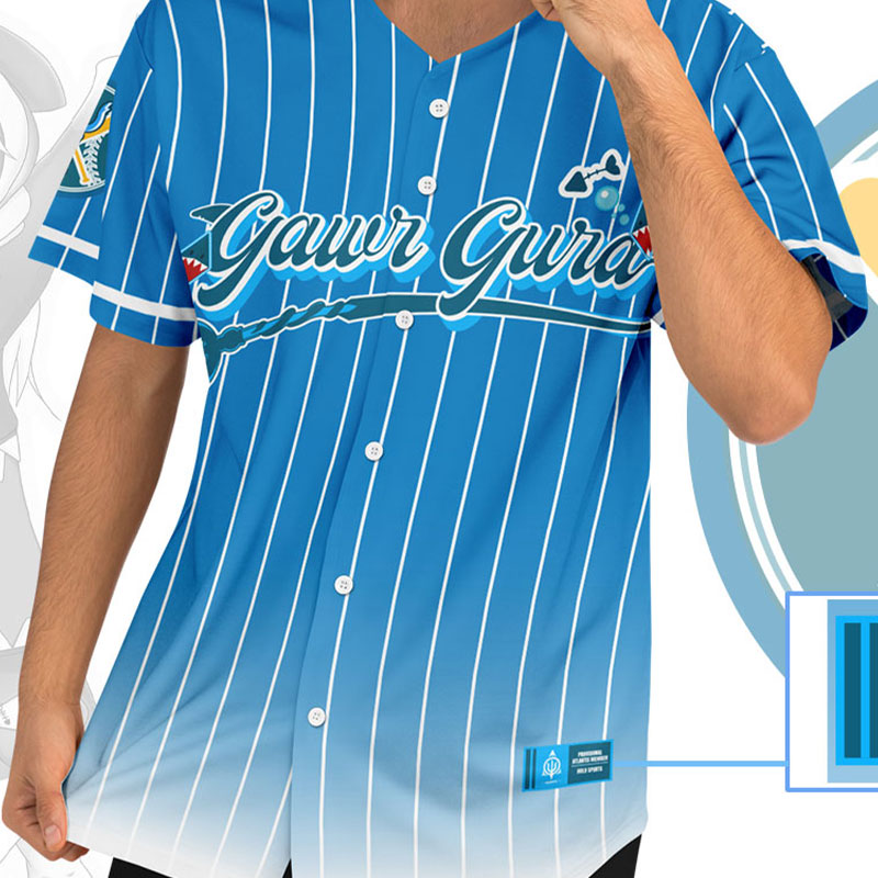 Hololive Myth Gawr Gura Baseball Jersey