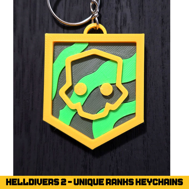Helldivers 2 Unique Ranks Keychains - 3D Printed