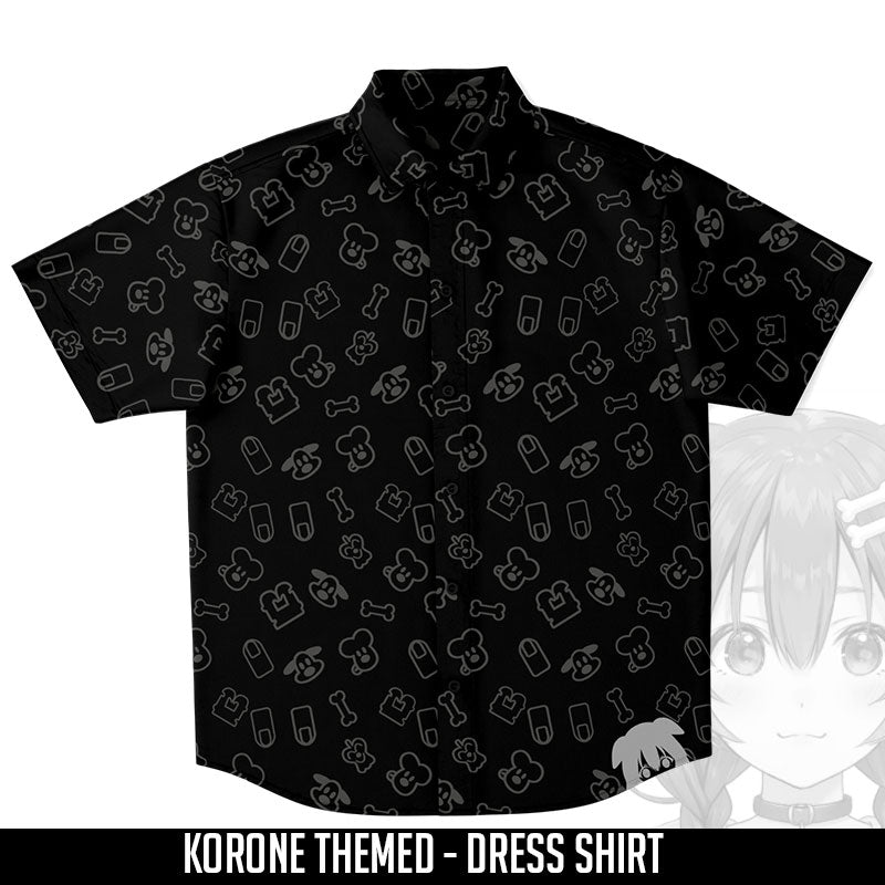 Hololive - Korone Patterned Themed Dress Shirt