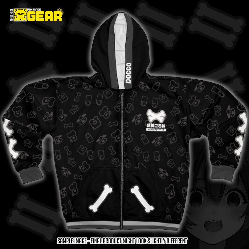 Hololive Gamers | Dark Mode Inugami Korone "New Outfit" Fullzip Hoodie Cosplay/Everyday wear
