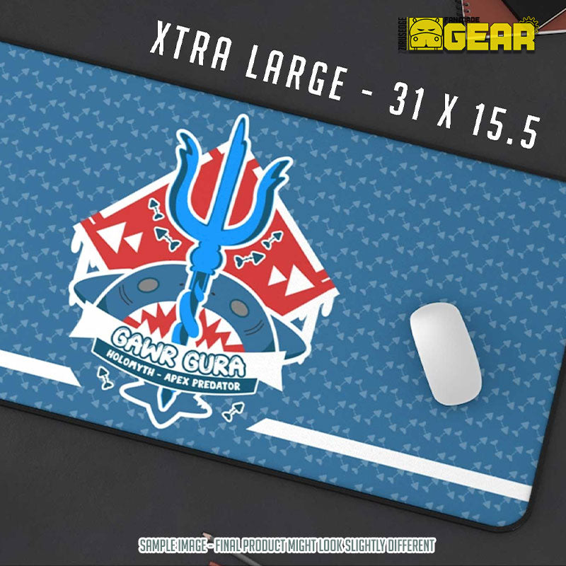 Mouse Pad/Gaming Mouse Pad | Hololive EN Gwar Gura Apex Predator Emblem