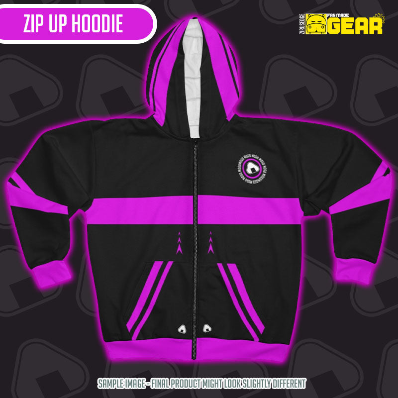 Hololive Gamers- Nekomata Okayu "Dark Mode' Zip Up Hoodie